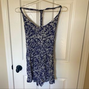 Women’s Blue Floral Romper
